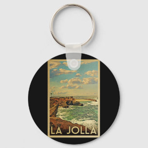 Porte-clés La Jolla Vintage voyage - Côte de Californie