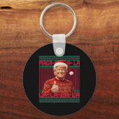 Porte-clés La La Donald Trump Potus 47 Swea de Noël laid (Recto)