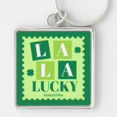 Porte-clés La La Lucky St. Patrick’s Day Personalized (Devant)
