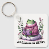 Porte-clés La lecture de Froggy est ma thérapie (Recto)