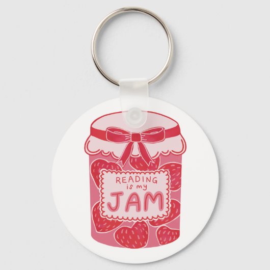 Porte-clés La lecture est mon amoureux du livre de confiture (Recto)