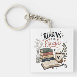 Porte-clés La lecture est mon échappatoire - Esthétique amour
