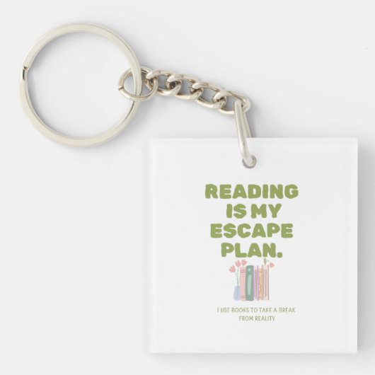Porte-clés La lecture est mon plan d'évasion - Conception de (Devant)