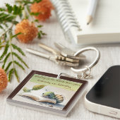 Porte-clés La lecture transforme les bouquins en papillons (Devant Droit)