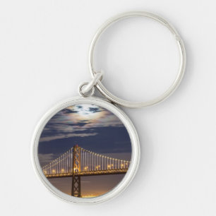 Porte-clés La lever de la lune ce soir au-dessus du pont de