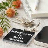 Porte-clés La liberté est donnée par Dieu (Devant Droit)