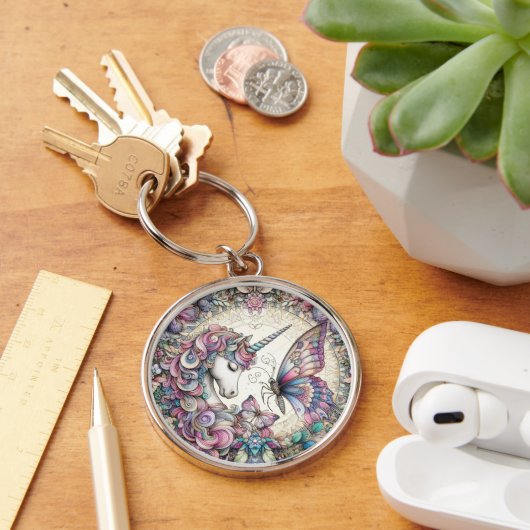 Porte-clés La Licorne Et Le Papillon (Bureau)