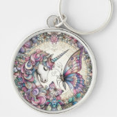 Porte-clés La Licorne Et Le Papillon (Devant)