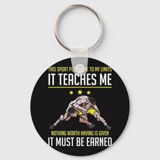 Porte-clés La Lutte M'Entraîne Jusqu'À Mes Limites Il M'Ensei (Recto)