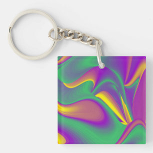 Porte-clés La magie des couleurs, Rainbowart 3D Abstrait