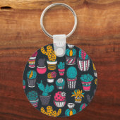 Porte-clés La Main Drawn Cactus dans Sketch Style Pattern (Recto)