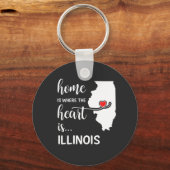 Porte-clés La maison de l'Illinois est le coeur (Recto)