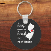 Porte-clés La maison du New Jersey est le coeur (Recto)