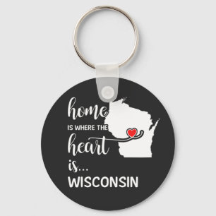Porte-clés La maison du Wisconsin est le coeur