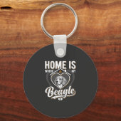 Porte-clés La maison est où est mon Beagle_1 (Recto)