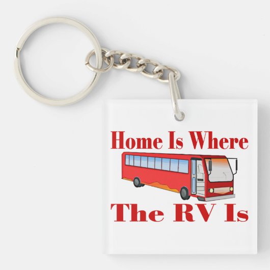 Porte-clés La maison est où le rv est (Devant)