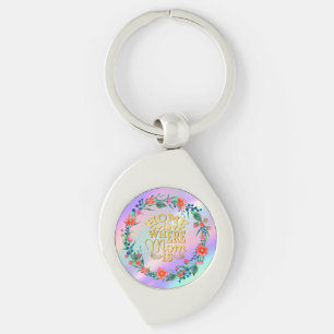 Porte-clés La maison où maman est cadeau pour la fête des mèr