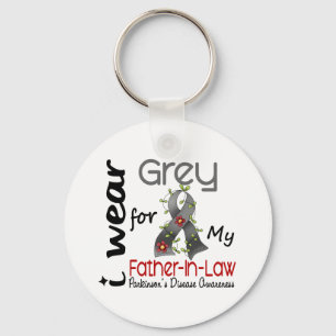 Porte-clés La maladie de Parkinson je porte le gris pour mon