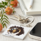 Porte-clés La mauvaise journée des cheveux de Mona Lisa (Devant Droit)