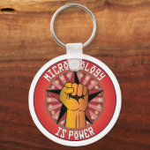 Porte-clés La microbiologie est le pouvoir (Recto)