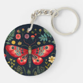 Porte-clés La Mousse Rouge Dans Le Jardin De Nuit (Dos)