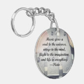 Porte-clés La musique donne la conception de rose de cloches (Devant gauche)