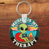 Porte-clés La musique est ma thérapie (Verso)