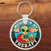 Porte-clés La musique est ma thérapie (Recto)