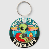 Porte-clés La musique est ma thérapie (Verso)