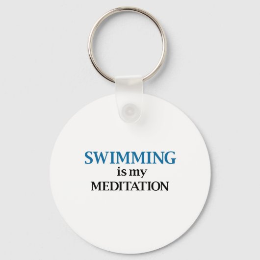 Porte-clés La natation est ma méditation (Recto)