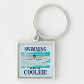 Porte-clés La natation me rend plus cool nageur natation (Devant)
