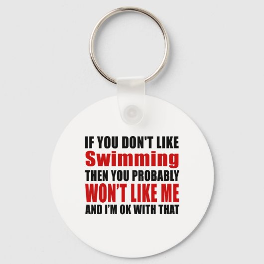Porte-clés La natation n'aime pas les dessins (Recto)