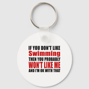 Porte-clés La natation n'aiment pas des conceptions