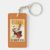 Porte-clés La Norvège - le berceau du ski (Dos)