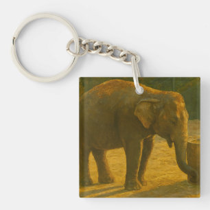 Porte-clés La paire d'éléphants dans le cadre du sanctuaire