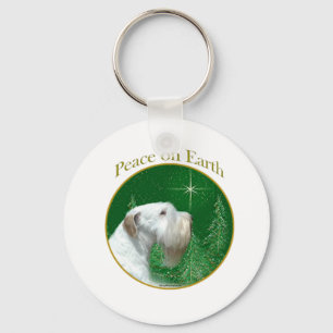 Porte-clés La paix de Sealyham Terrier sur Terre