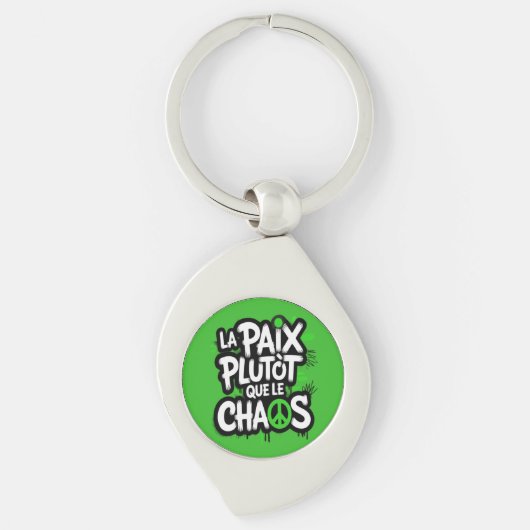 Porte-clés La paix est un choix (Devant)