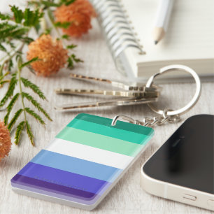 Porte-clés La palette de drapeau des hommes gays trans-inclus