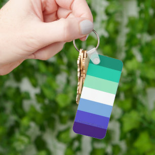 Porte-clés La palette de drapeau des hommes gays trans-inclus