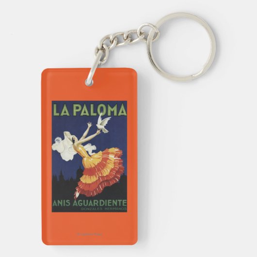 Porte-clés La Paloma - Anis Aguardiente promotionnel (Dos)