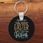 Porte-clés La Pâque Du Lapin Silly Est Pour Jésus - Chasse Au (Recto)
