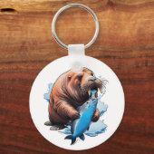 Porte-clés La Pêche Au Walrus Dans La Mer (Verso)