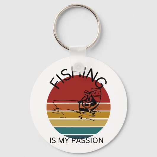 Porte-clés La pêche est ma passion, la pêche (Recto)