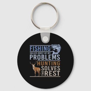 Porte-clés La Pêche Résout La Plupart De Mes Problèmes De Cha