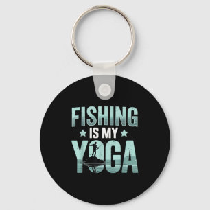 Porte-clés La pêche vintage est ma relaxation yoga pour homme