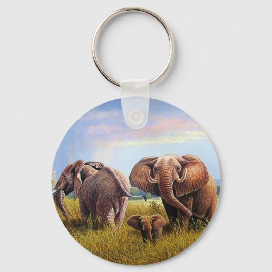 Porte-clés La peinture éléphante (Recto)