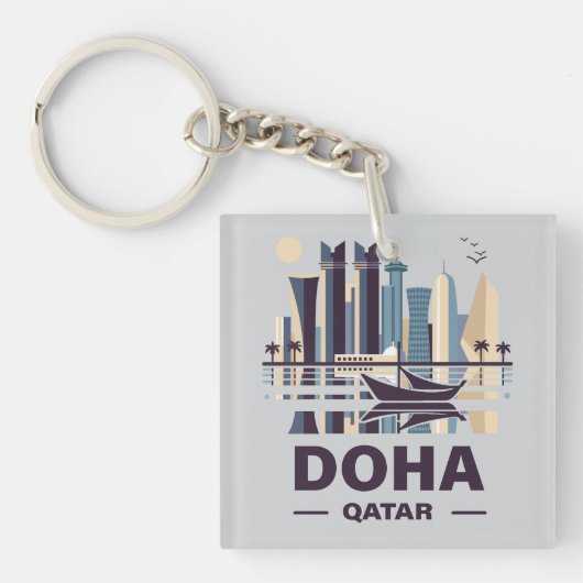 Porte-clés La péninsule de Doha Qatar (Devant)