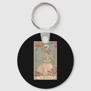 Porte-clés La petite amie Tarot Card Couple Squelette Gothiqu