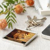 Porte-clés La photographie noble de lion (Côté)