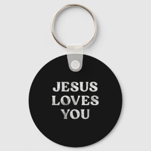 Porte-clés La phrase Jésus t'aime sur un tri-blend premium
